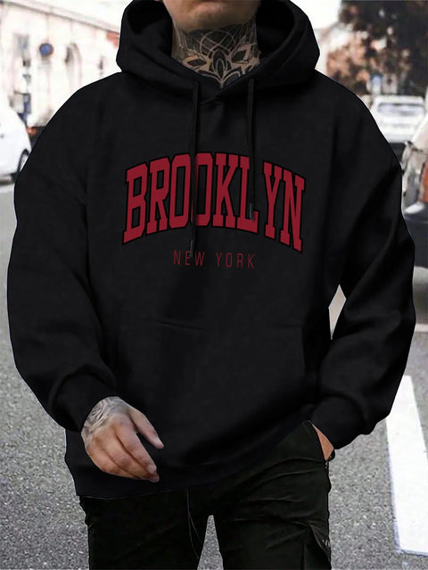Sweat Brooklyn New York – Pull Oversize Unisexe avec Imprimé Urbain