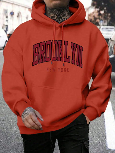 Sweat Brooklyn New York – Pull Oversize Unisexe avec Imprimé Urbain