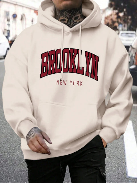 Sweat Brooklyn New York – Pull Oversize Unisexe avec Imprimé Urbain