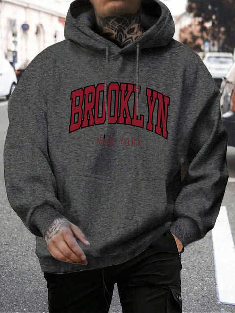 Sweat Brooklyn New York – Pull Oversize Unisexe avec Imprimé Urbain