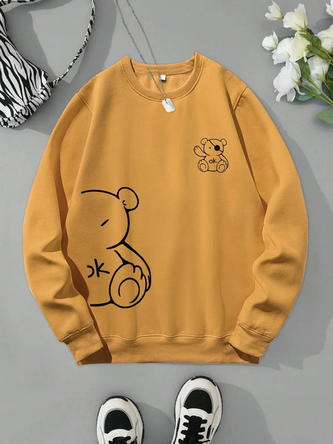 Sweat Chat Minimaliste – Pull Oversize Unisexe avec Ligne Féline Élégante