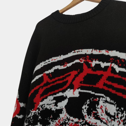 Pull en Maille Graphique – Confort Élégant Unisexe pour un Look Unique