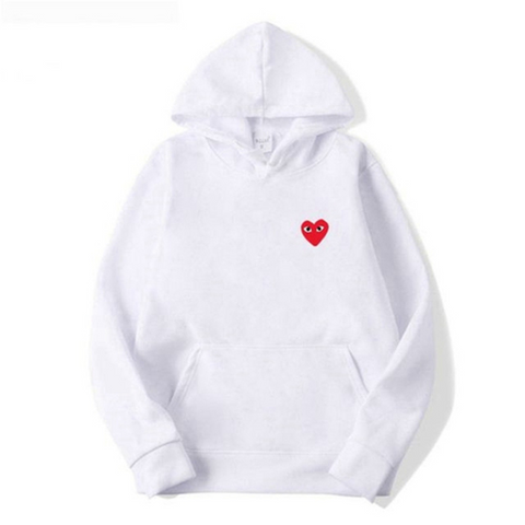 Sweat à Capuche avec Détail de Cœur Brodé – Style Minimaliste Unisexe
