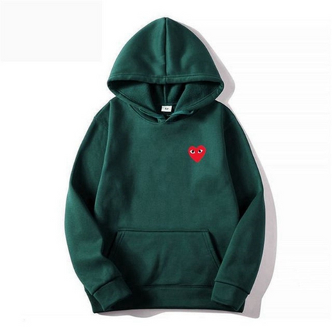 Sweat à Capuche avec Détail de Cœur Brodé – Style Minimaliste Unisexe