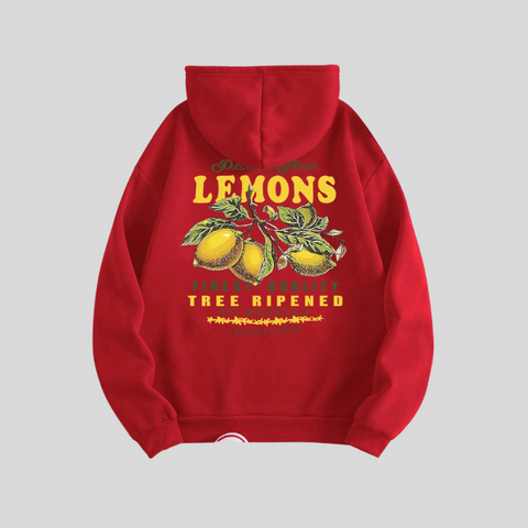 Sweat “Lemons Make Lemonade” – Hoodie Unisexe avec Imprimé de Fruits Jaune