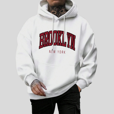 Sweat Brooklyn New York – Pull Oversize Unisexe avec Imprimé Urbain