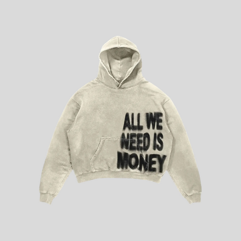 Hoodie Statement “BLANK” – Sweat Oversize Unisexe avec Dos Imprimé et Détails de Manche