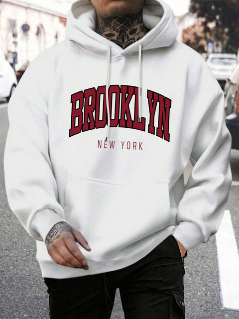 Sweat Brooklyn New York – Pull Oversize Unisexe avec Imprimé Urbain