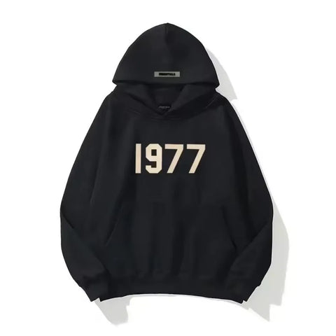 Sweat à Capuche 1977 – Hoodie Unisexe Basique avec Imprimé Rétro de l'Année