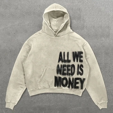 Hoodie Statement “BLANK” – Sweat Oversize Unisexe avec Dos Imprimé et Détails de Manche