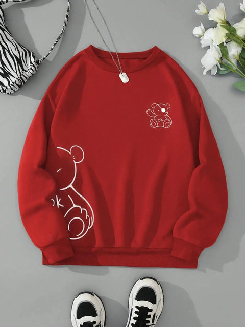 Sweat Chat Minimaliste – Pull Oversize Unisexe avec Ligne Féline Élégante