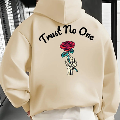 Hoodie Streetwear Noir – Sweat Unisexe avec Cartoon Rose et Cœurs